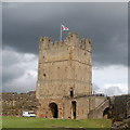 NZ1700 : Norman keep of Richmond Castle under stormy skies by Bill Harrison