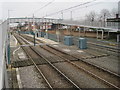 SK5542 : Basford Vernon railway station (site), and Basford tram stop, Nottingham by Nigel Thompson