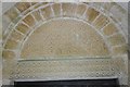 ST9394 : Tympanum, Ashley church by Philip Halling