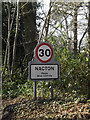 TM2241 : Nacton Village Name sign on Orwell Road by Geographer