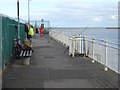 NZ4058 : Sea anglers, Roker by Oliver Dixon