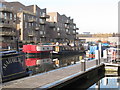 TQ1777 : Narrowboats at Brentford Lock include Maharlika and Ginger Bear by David Hawgood