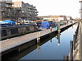 TQ1777 : Kilbreck, narrowboat moored in Brentford Lock basin by David Hawgood