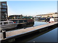 TQ1777 : Baltimore, narrowboat in Brentford Lock basin by David Hawgood