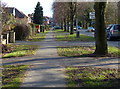 SK4543 : Path and trees along Heanor Road in Ilkeston by Mat Fascione