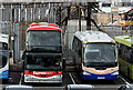 J3373 : Express coaches, Gt Victoria Street bus depot, Belfast (March 2016) by Albert Bridge