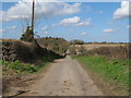 TM4486 : Looking down the hill, Church Road, Ellough by Roger Jones