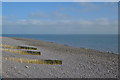 SS9647 : Groynes at Minehead by Helen