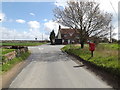 TM1552 : Bell's Cross Road & Cross Keys Postbox by Geographer