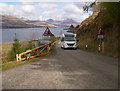 NG8935 : Road closure gates on the A890, by Ardnarff by Craig Wallace