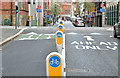 J3373 : Two-way cycle lane, Alfred Street, Belfast (April 2016) by Albert Bridge