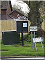 TM1551 : Henley Village Name sign & Village Notice Board by Geographer