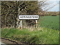 TM1552 : Hemingstone Village Name sign on Main Road by Geographer