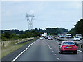 SK7469 : Power Lines Crossing the A1 near to Egmanton by David Dixon