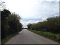 TM1853 : B1077 Ashbocking Road at Ashbocking by Geographer