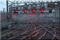 NS5864 : The railway tracks at the approach to Glasgow Central Train Station  by Garry Cornes