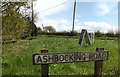 TM1852 : Ashbocking Road sign by Geographer