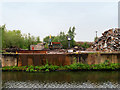 SJ7797 : Manchester Ship Canal, Waste Metal Recycling Plant at Irwell Park Wharf by David Dixon