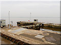 SJ3681 : Ship Canal-Mersey Estuary, Eastham Locks by David Dixon