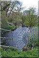 SP3779 : River Sowe, looking downstream past Caludon Castle School, Coventry by Robin Stott