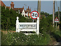 TM1647 : Westerfield Village Name sign on Lower Road by Geographer