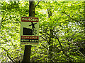 J4576 : Warning sign, Cairn Wood by Rossographer