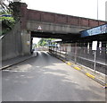 SU4112 : Warning sign on a low road bridge near Southampton Central railway station by Jaggery