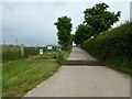 ST4661 : Farm entrance and public footpath off Half Yard Road by Philip Halling