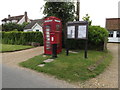 TL9563 : Telephone Box, The Old Post Office Postbox & Notice Board by Geographer