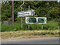 TL9781 : Roadsigns on the A1066 Thetford Road by Geographer