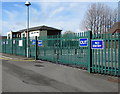 SS5898 : Perimeter fence, Ty Einon Centre, Gorseinon by Jaggery