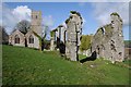 SS4619 : Frithelstock Priory and church by Philip Halling