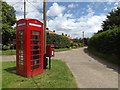 TL9780 : Lodge Lane, Telephone Box & The Street Postbox by Geographer