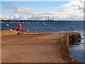 NO4027 : Pier at Woodhaven Harbour by Stanley Howe