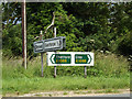 TL9781 : Roadsigns on the A1066 Thetford Road by Geographer