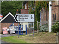 TM0481 : Roadsigns on the A1066 Diss Road by Geographer