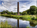 SD7912 : Canoe Training Pool and Burrs Mill Chimney by David Dixon