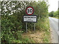 TL9874 : Hepworth Village Name sign on The Street by Geographer