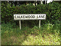 TM0175 : Calkewood Lane sign by Geographer