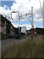 TL9573 : The Rose & Crown Public House sign by Geographer