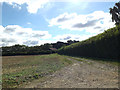 TM0374 : Footpath to the A143 Snape Hill by Geographer