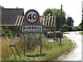 TM1393 : Bunwell Village Name sign on the B1113 Norwich Road by Geographer