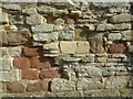 SO8832 : Masonry in a wall of Abbey Barn by Philip Halling