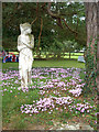 SU1596 : Statue in the garden of Kempsford Manor by Vieve Forward