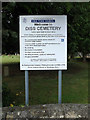 TM1180 : Diss Cemetery sign by Geographer