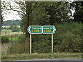 TL9271 : Roadsigns on the A1088 Thetford Road by Geographer