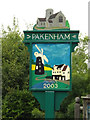 TL9267 : Pakenham Village sign by Geographer