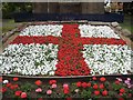 SO8454 : Floral display, St Andrew's Gardens by Philip Halling