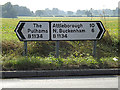 TM1588 : Roadsigns on the B1134 Long Row by Geographer