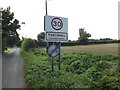 TM1686 : Tivetshall Village Name sign on Green Lane by Geographer